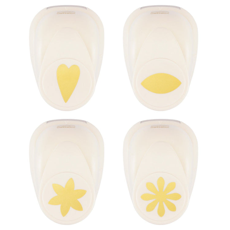 Vaessen creative • figuurpons set hart bloemblaadje bloemen 4st.