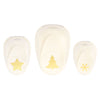 Vaessen creative • figuurpons set sneeuwvlok ster kerstboom 3st.