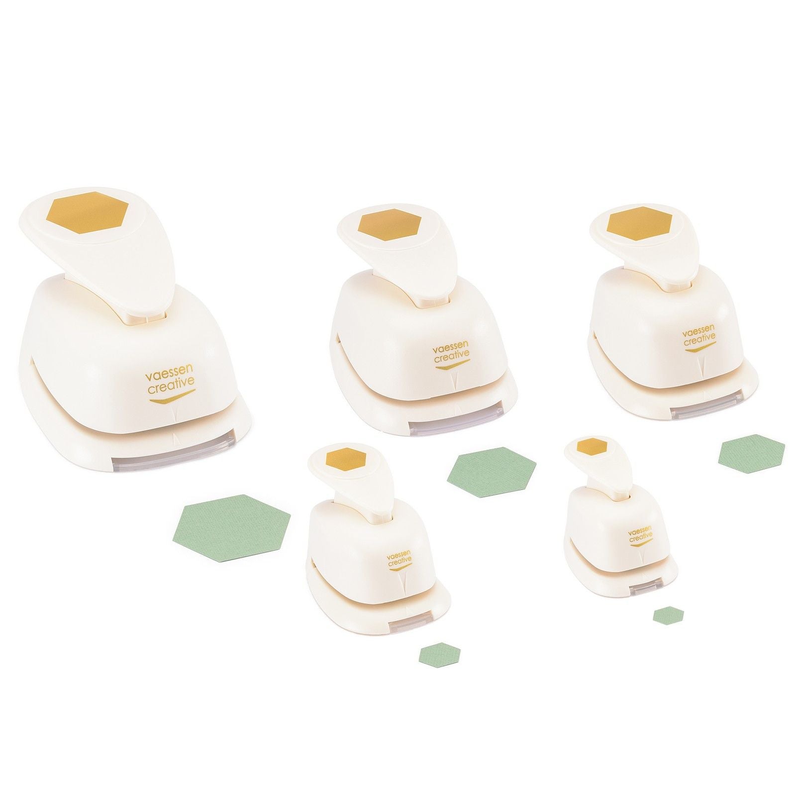 Vaessen creative • figuurpons set zeshoeken 5st.