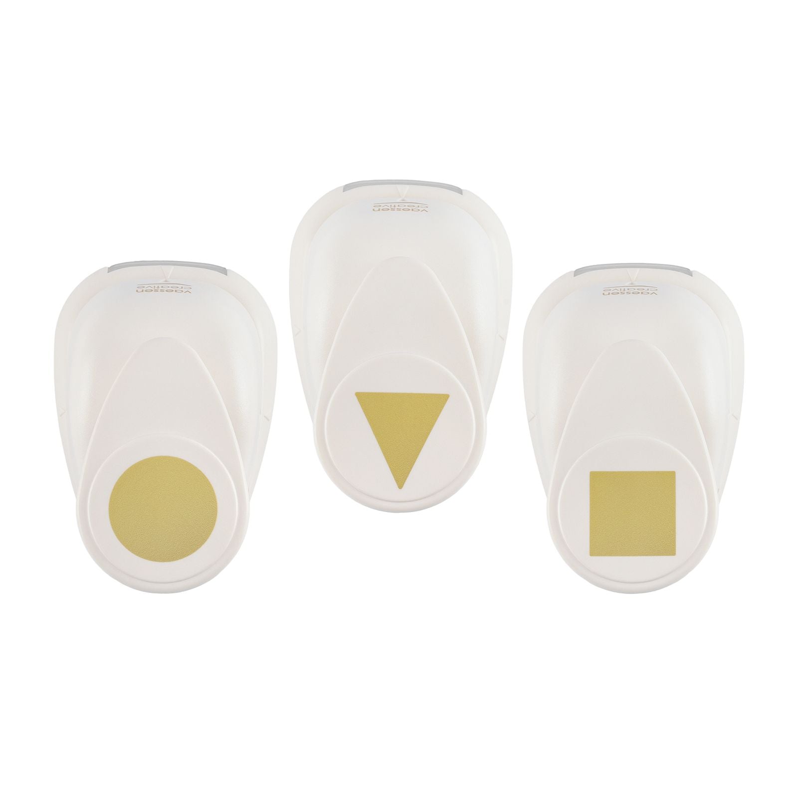 Vaessen creative • figuurpons set cirkel vierkant driehoek 3st.