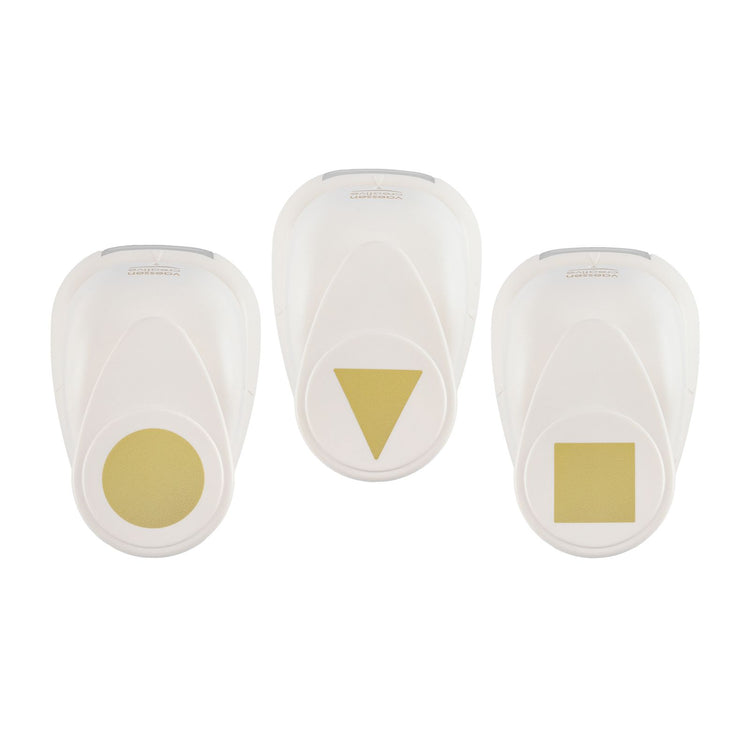 Vaessen creative • figuurpons set cirkel vierkant driehoek 3st.