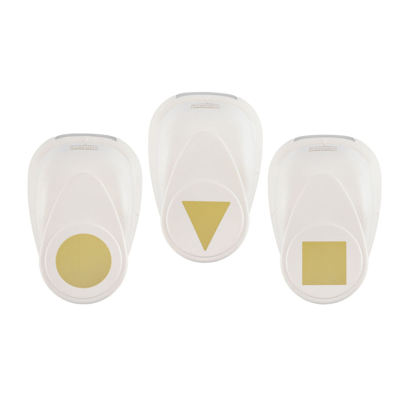 Vaessen creative • figuurpons set cirkel vierkant driehoek 3st.