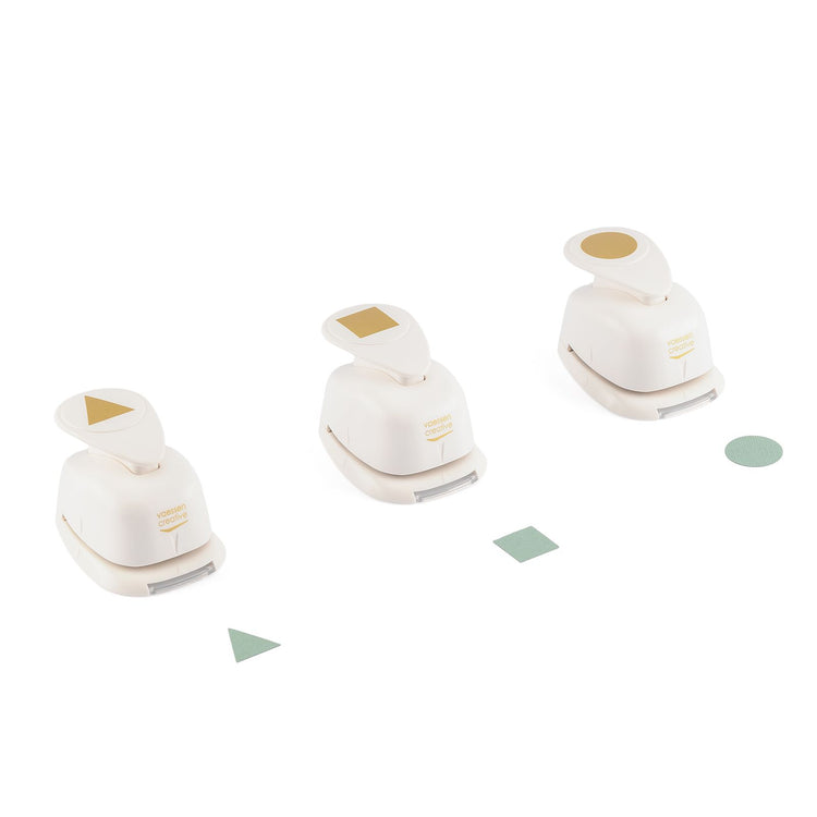 Vaessen creative • figuurpons set cirkel vierkant driehoek 3st.