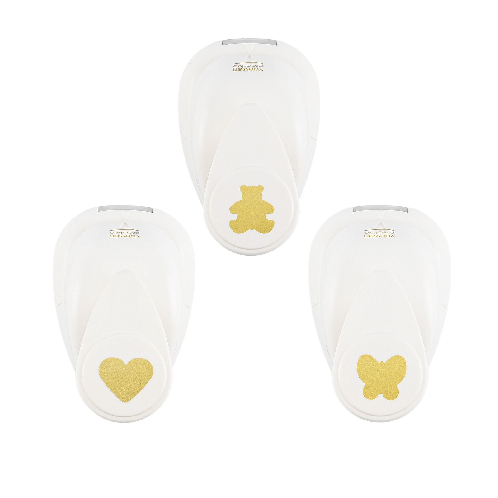 Vaessen creative • figuurpons set beer hart vlinder small 3st