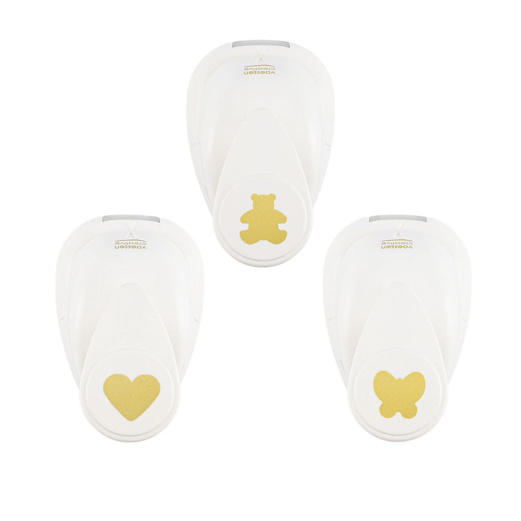 Vaessen creative • figuurpons set beer hart vlinder small 3st