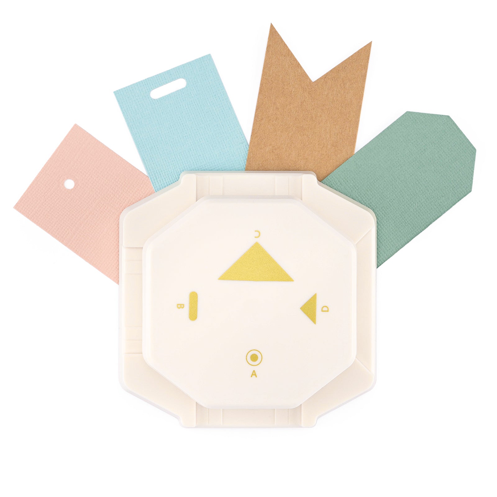 Vaessen creative • 4-in-1 hoekpons retro labels