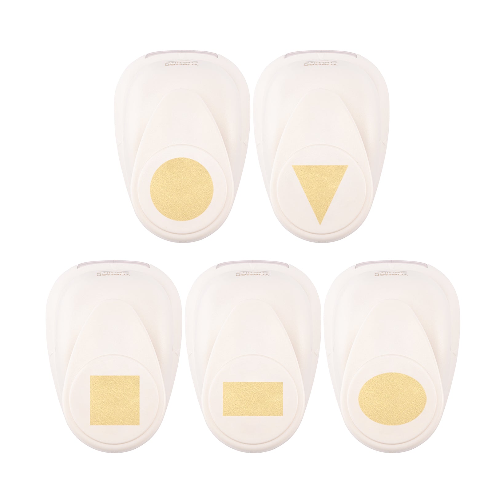 Vaessen creative • figuurpons set basisvormen medium 5st.