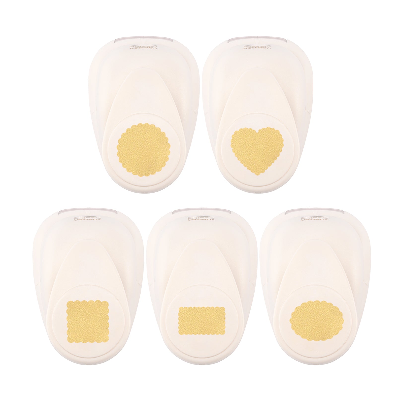 Vaessen creative • figuurpons set basisvormen geschulpt 5st.