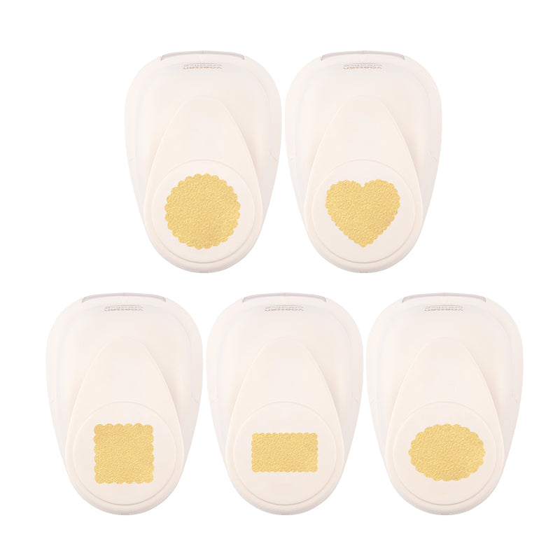Vaessen creative • figuurpons set basisvormen geschulpt 5st.