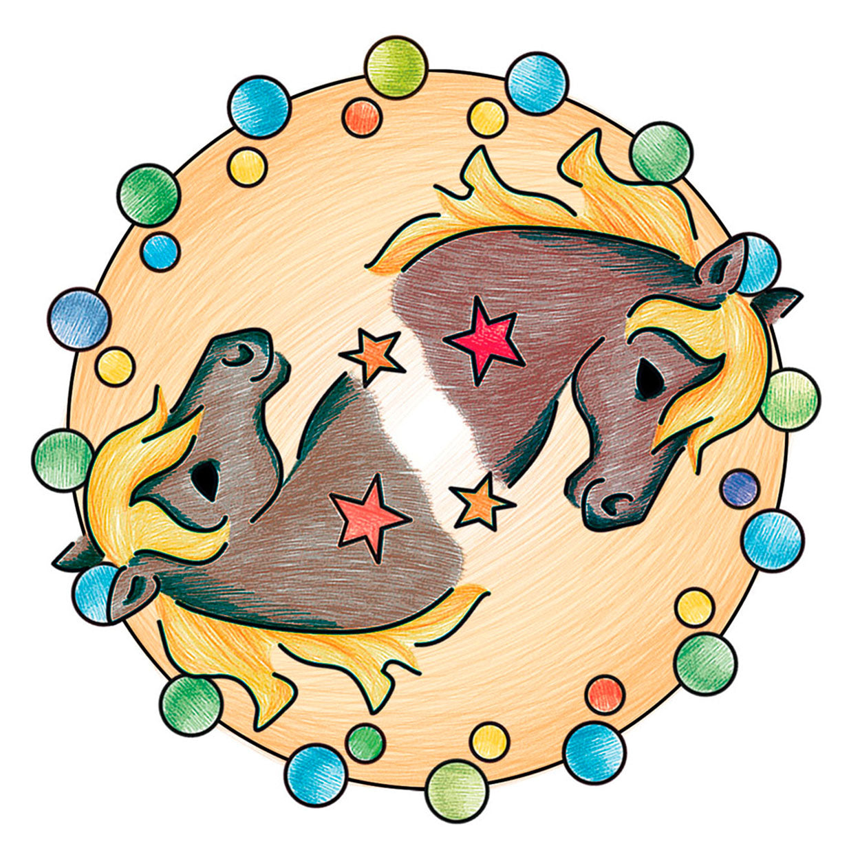 Mandala-designer ravensburger mini - paarden
