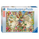 Ravensburger puzzel flora en fauna wereldkaart - legpuzzel - 2000 stukjes