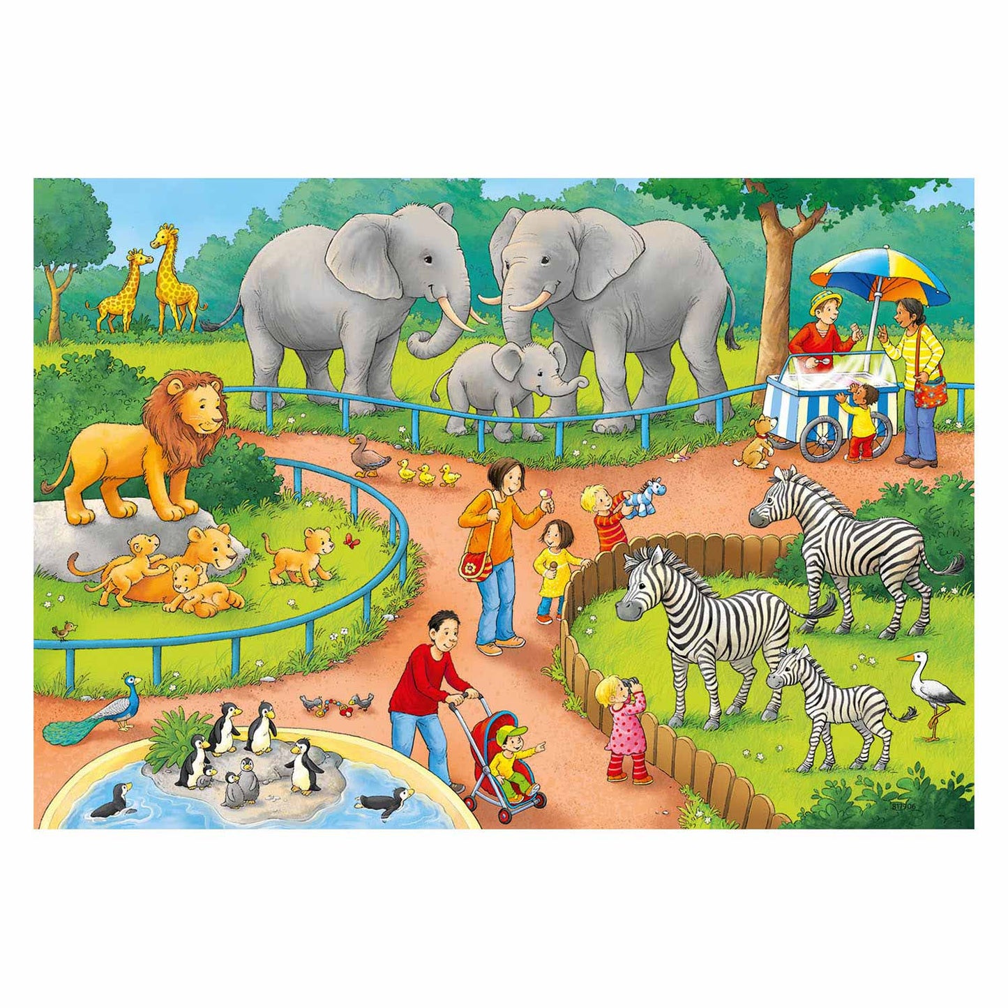 Ravensburger puzzel 2x24st. dag in de dierentuin