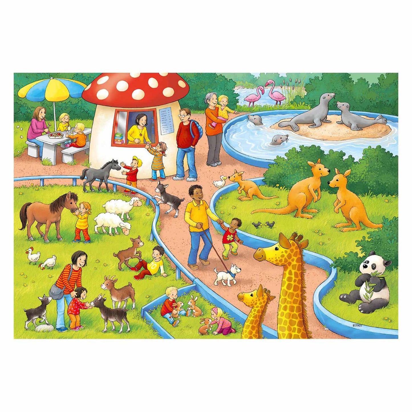 Ravensburger - Puzzel Een dag in de Dierentuin 2x24 stuks