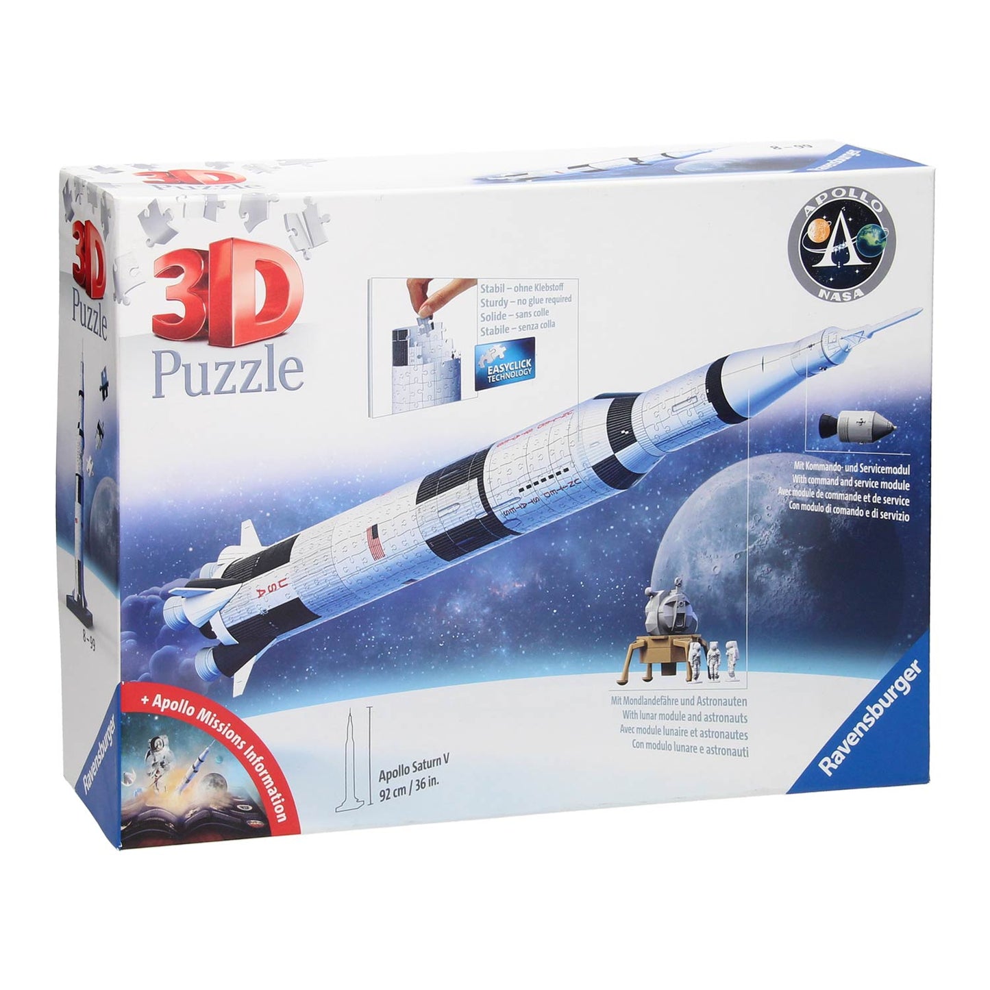 Ravensburger - 3D Puzzel Apollo Saturn V 440st.