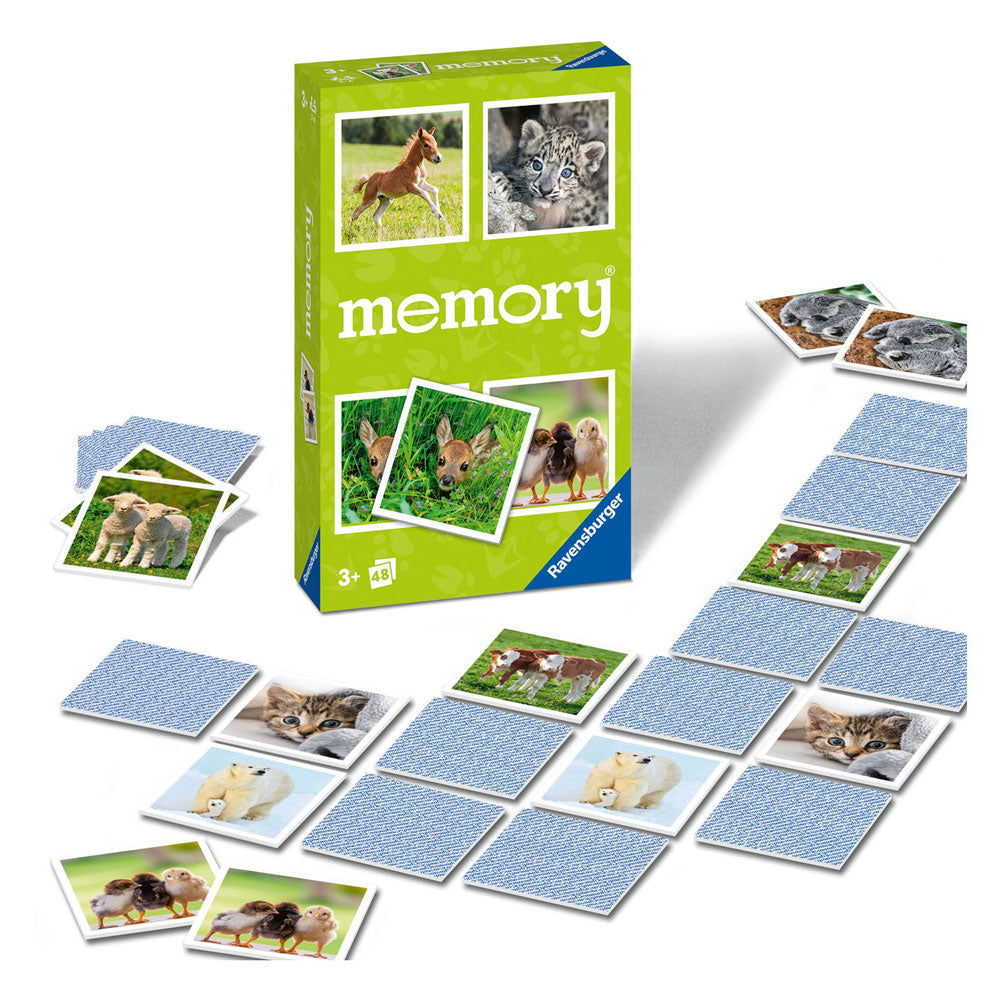 Ravensburger spel memory jonge dieren pocket