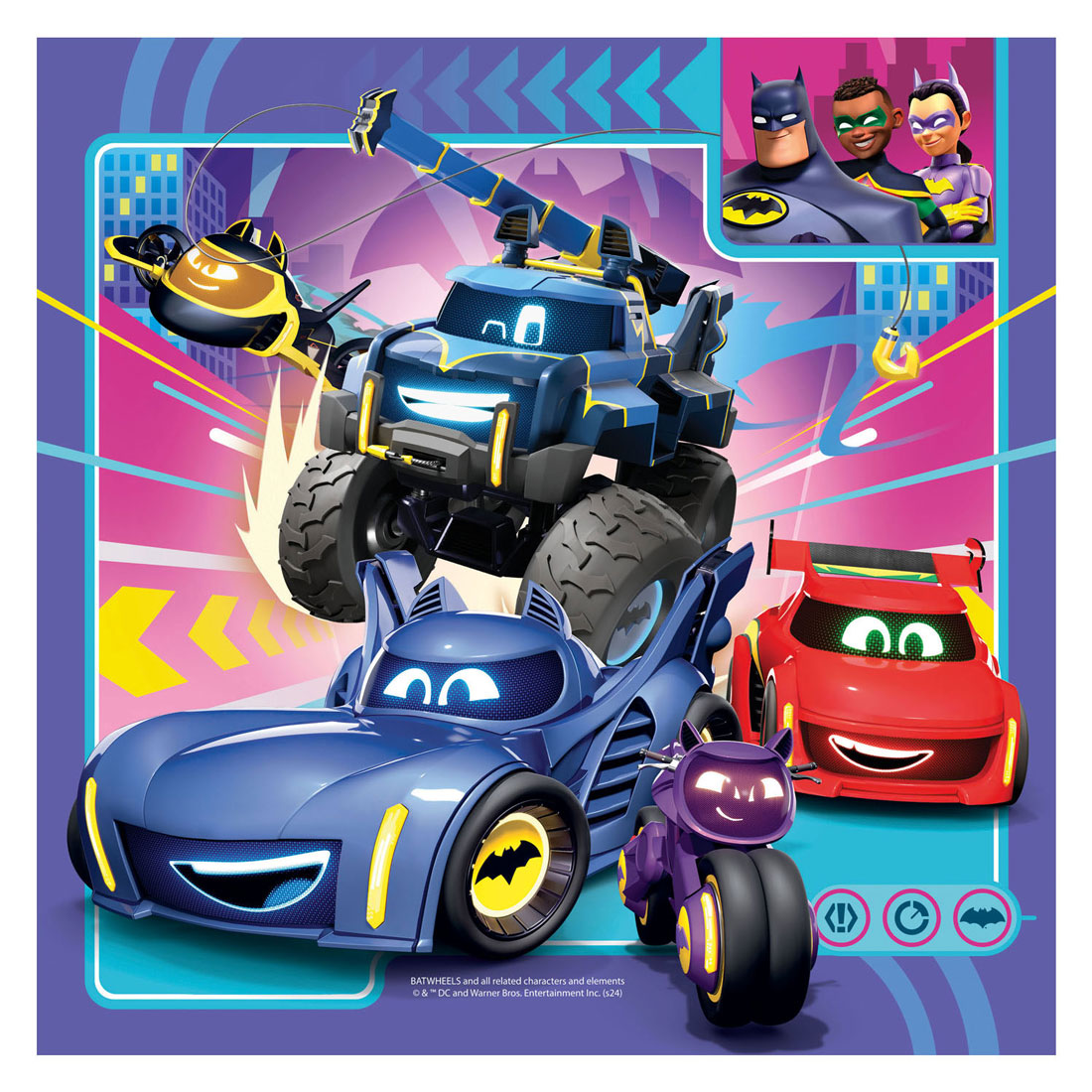 Ravensburger puzzel batwheels - drie puzzels - 49 stukjes - kinderpuzzel