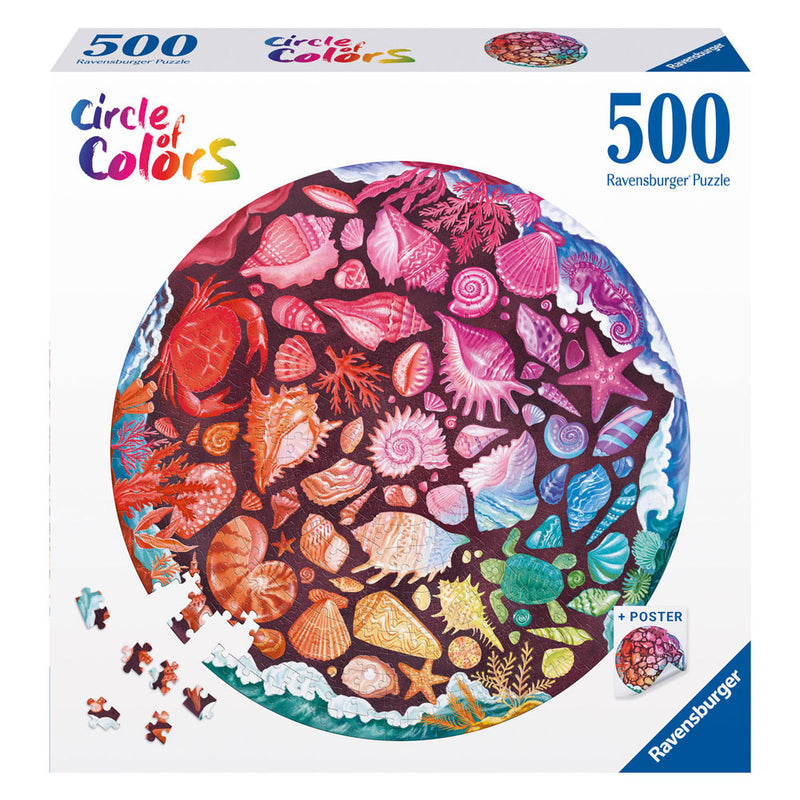 Ravensburger legpuzzel circle of colors zeeschelpen, 500st.