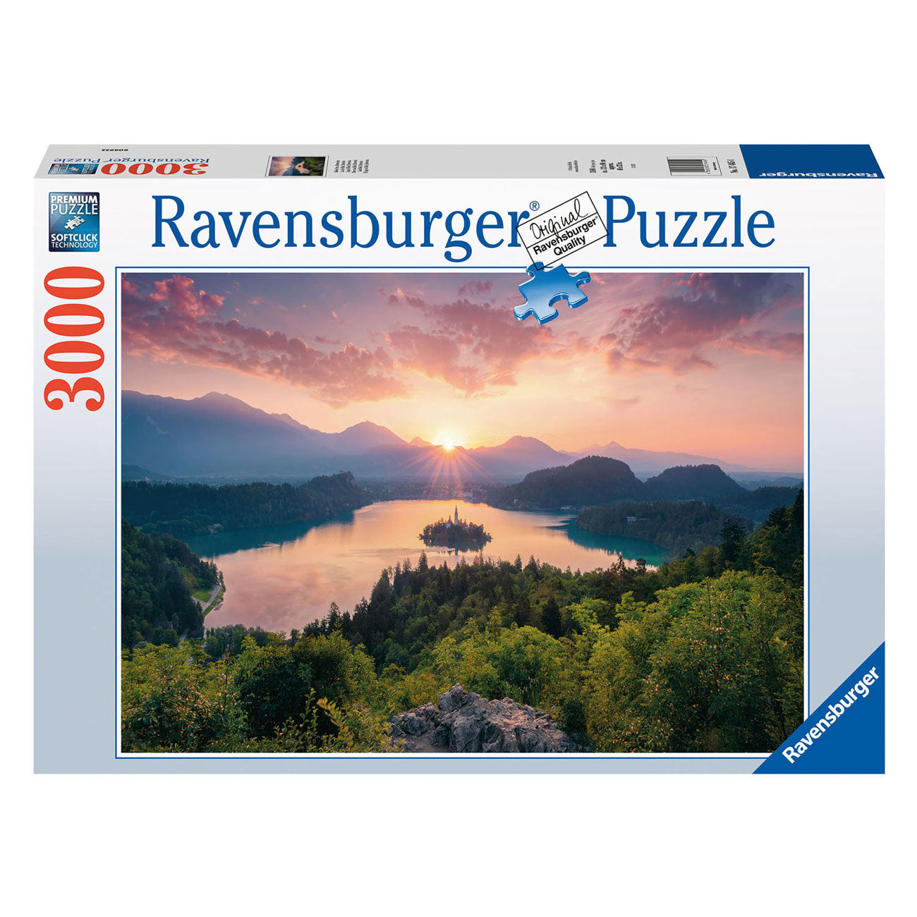 Ravensburger meer van bled, slovenië - legpuzzel - 3000 stukjes