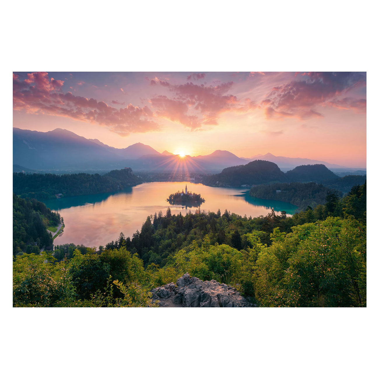 Ravensburger meer van bled, slovenië - legpuzzel - 3000 stukjes