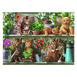 Ravensburger puzzel dieren katjes in het rek - 500 stukjes. - afbeelding 2