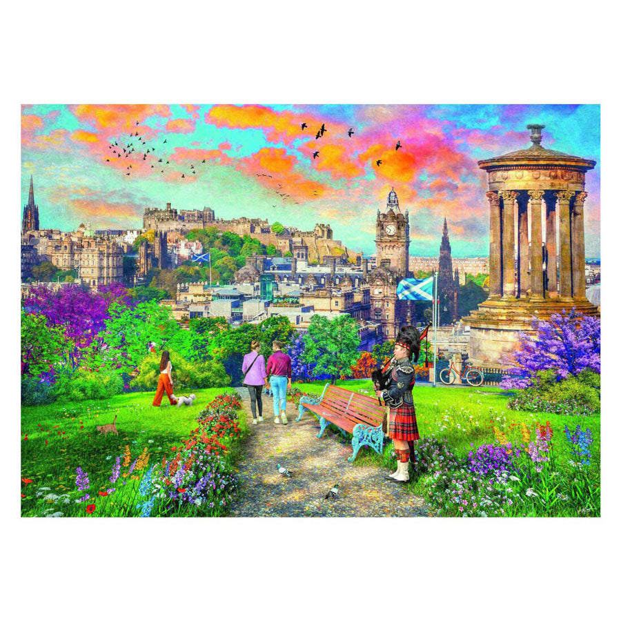 Ravensburger puzzel edinburgh romance - legpuzzel - 1000 stukjes