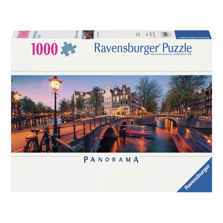 Ravensburger legpuzzel avond in amsterdam, 1000st.