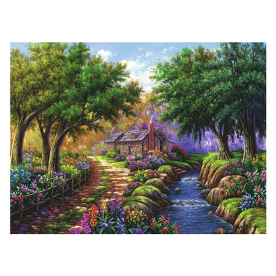 Ravensburger legpuzzel cottage bij de rivier, 1500st.