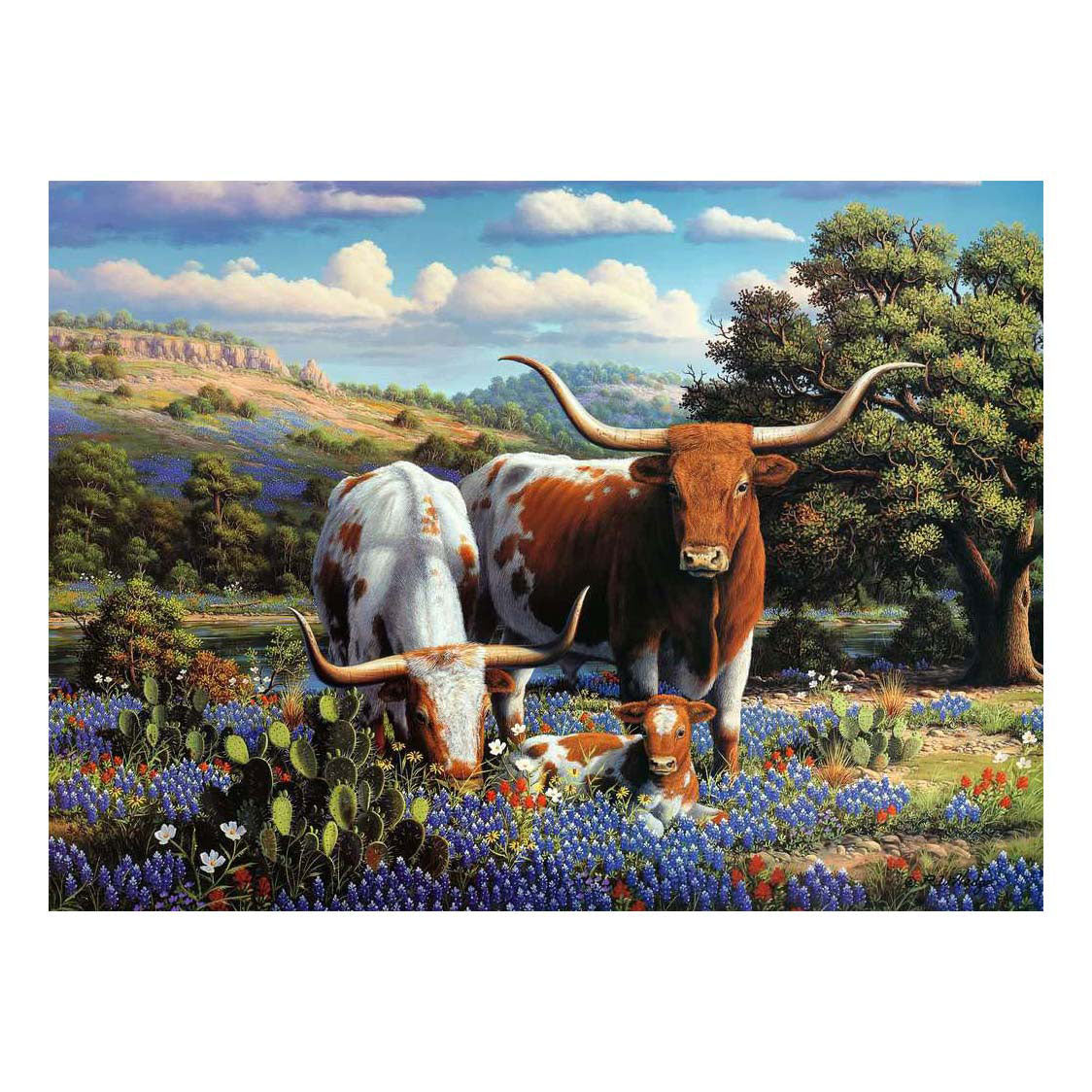 Ravensburger puzzel loving longhorns - legpuzzel - 500 stukjes