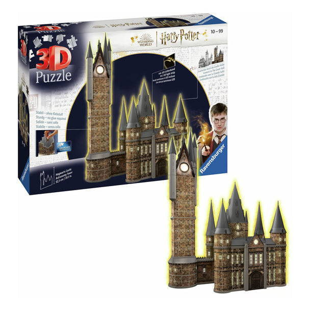 Ravensburger 3d puzzel harry potter hogwarts astronomie toren (night edition), 540st.