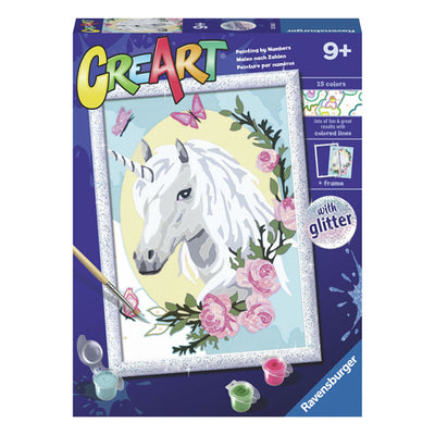 Ravensburger creart unicorn portrait - schilderen op nummer voor kinderen