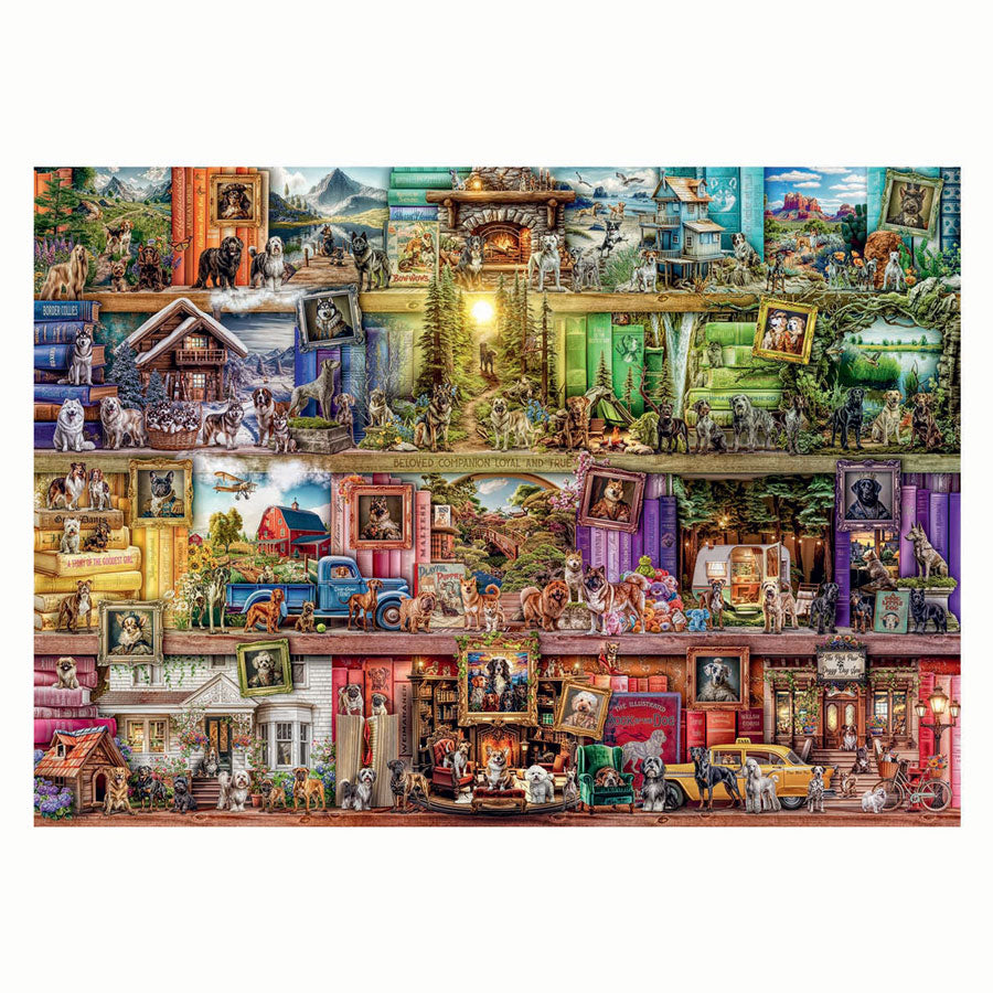 Ravensburger legpuzzel the library of dogs, 1000st.