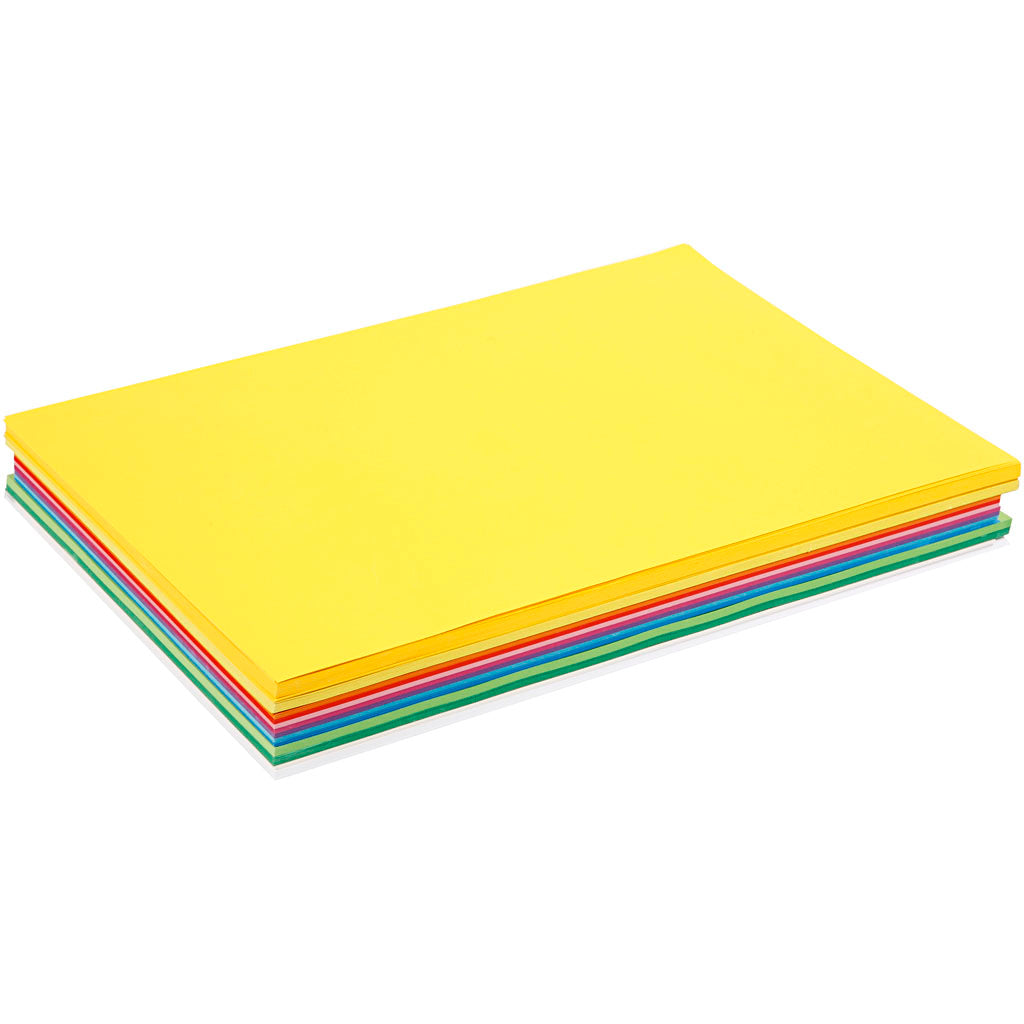 Lentekarton, a3, vel 297x420 mm, 180 gr, diverse kleuren, 300 div vellen 1 doos