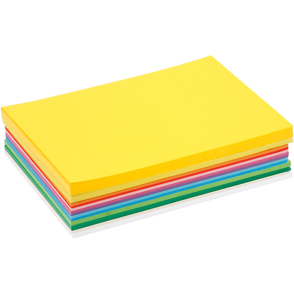 Lentekarton, a5, vel 148x210 mm, 180 gr, diverse kleuren, 300 div vellen 1 doos