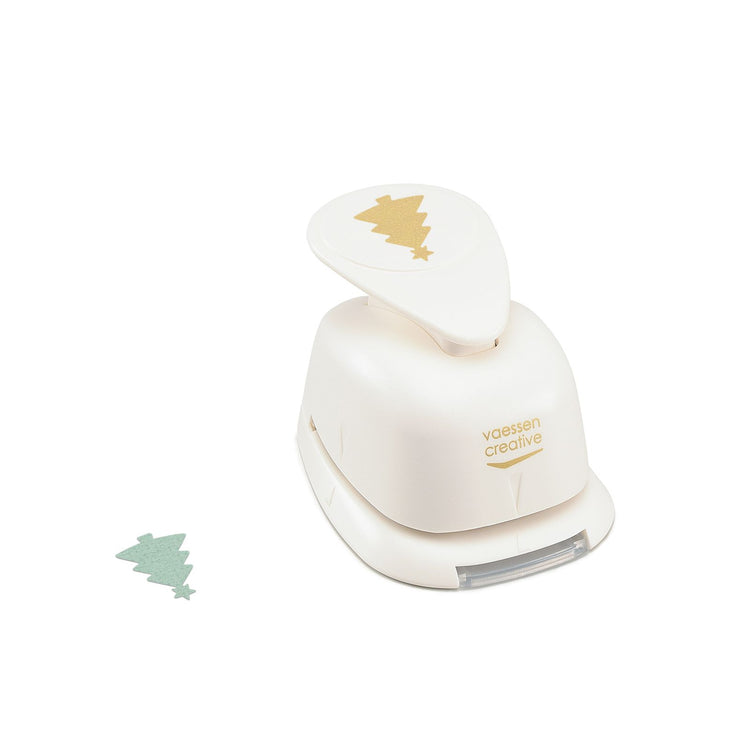 Vaessen creative • figuurpons kerstboom met ster medium 2,3x1,9cm