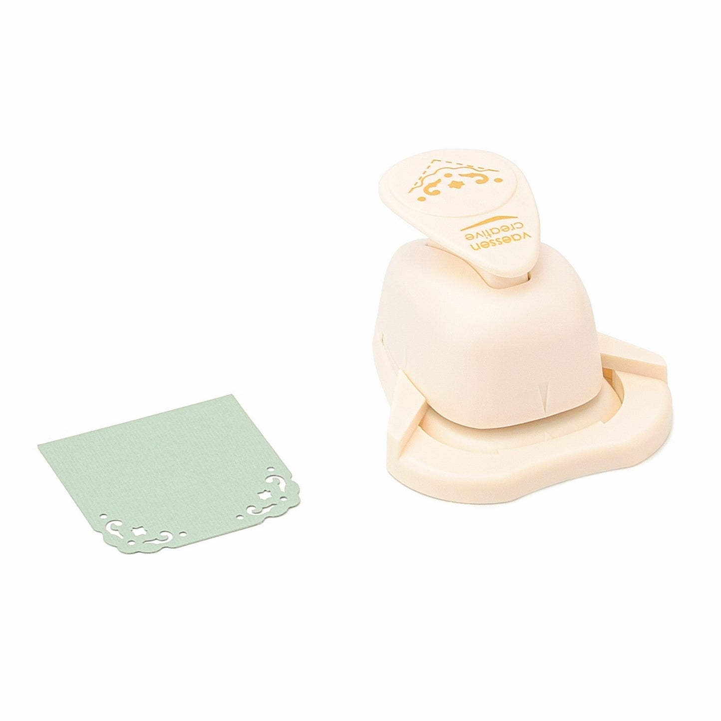 Vaessen creative • hoekpons sterretje met sierrand 1,7x2,4cm