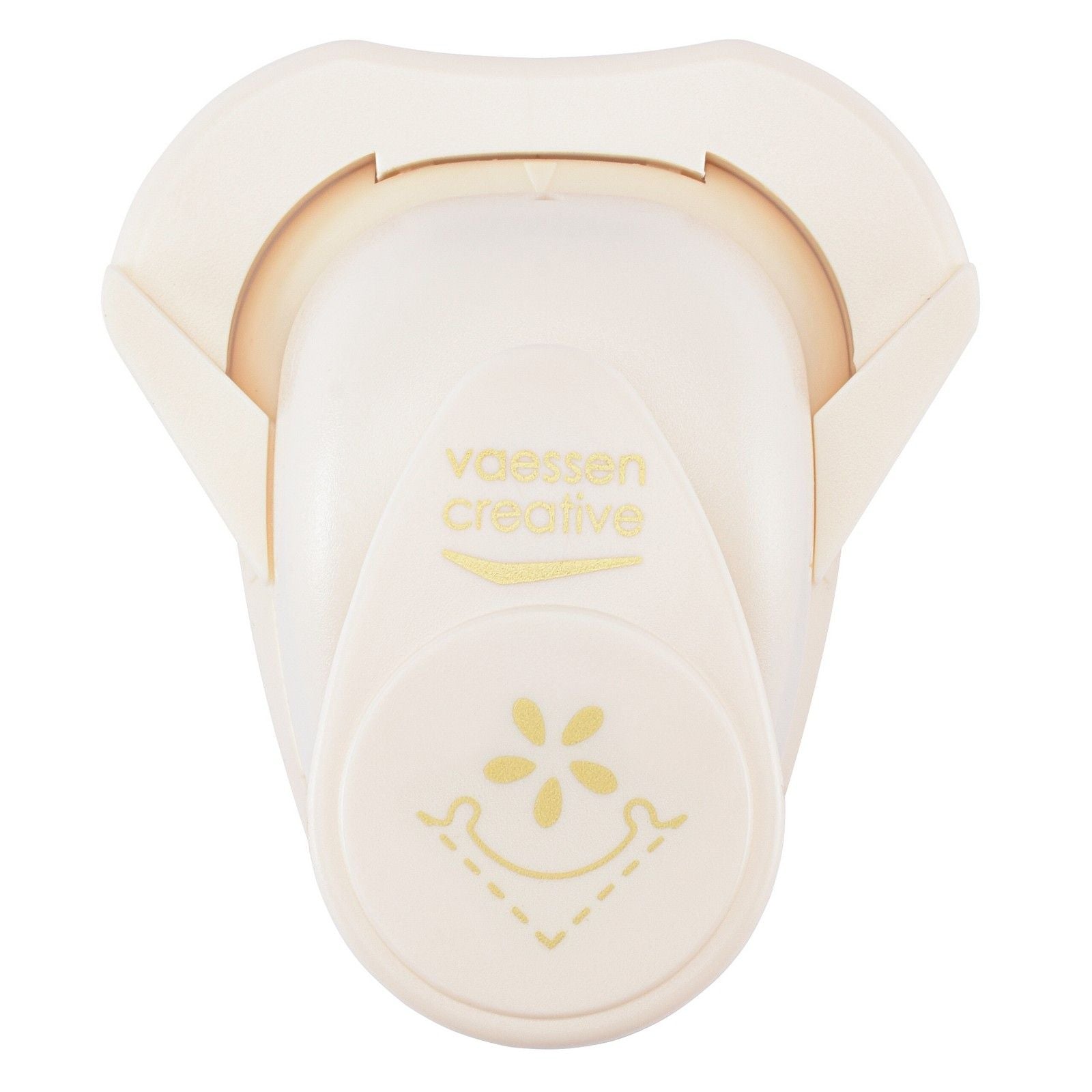 Vaessen creative • hoekpons madeliefje met sierrand 2x2cm