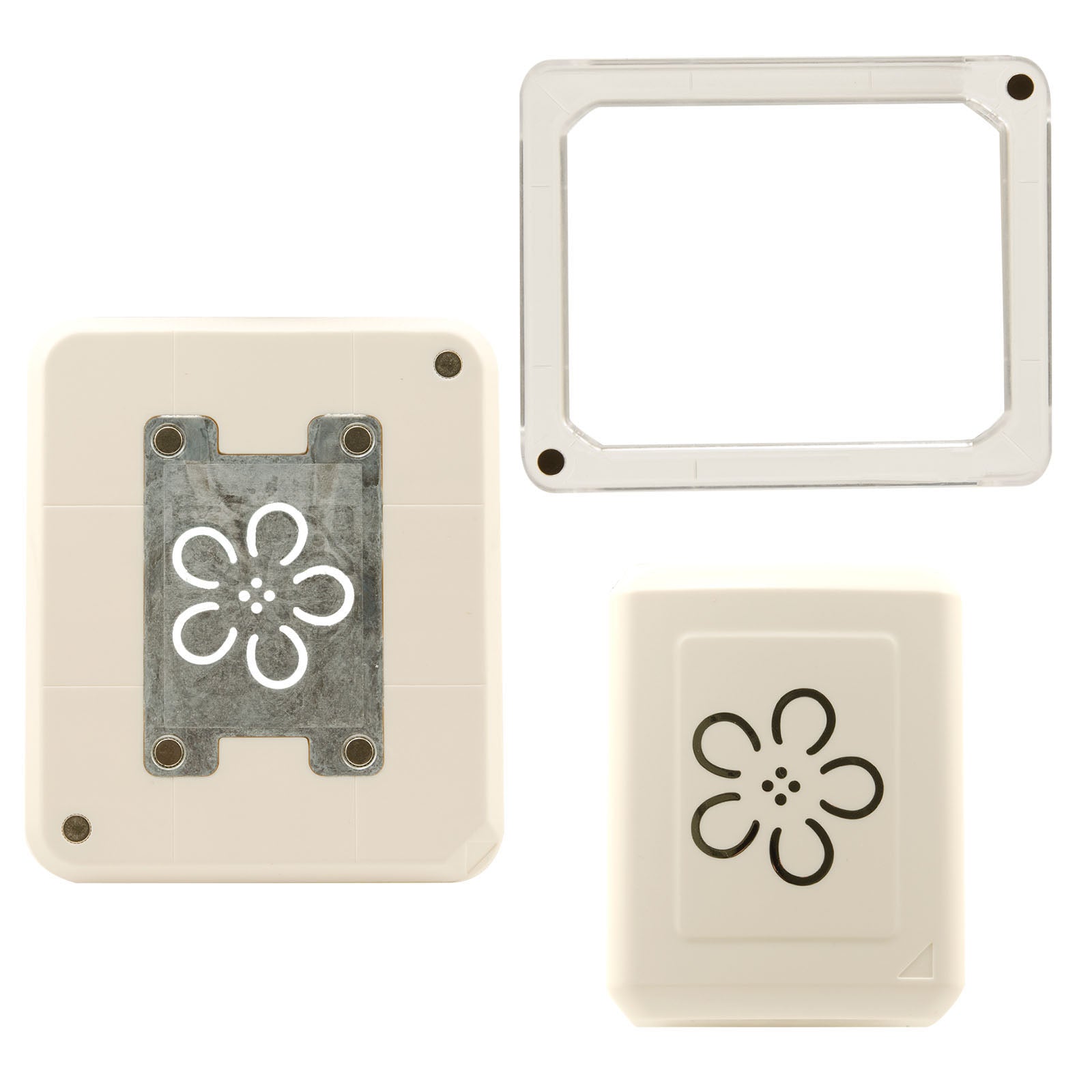 Vaessen creative • magnetische pons 3d bloem 3,8x4,6cm