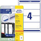 Rugetiketten avery l6061-25 59x192mm wit