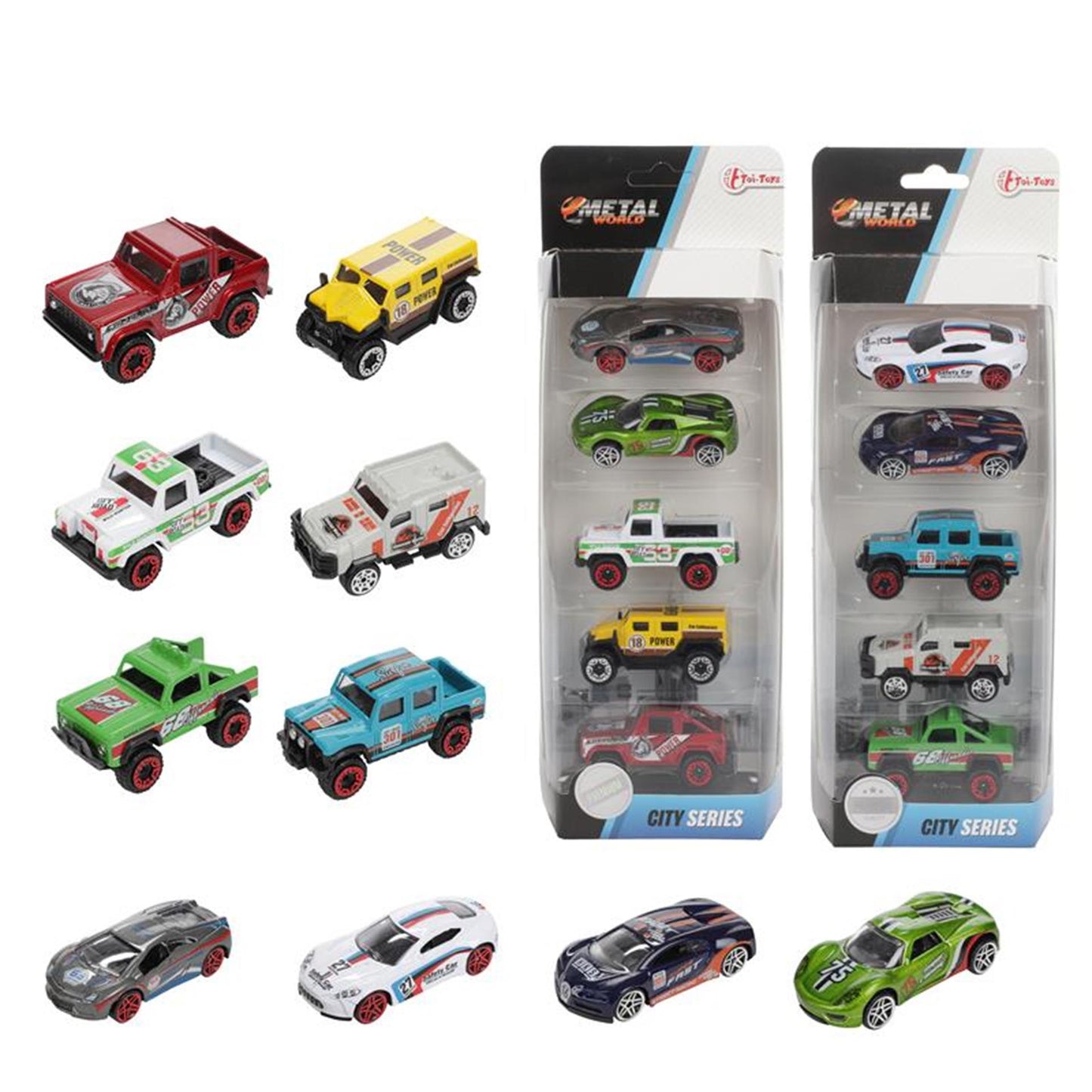 Toi-toys toi toys race rally auto set 5-delig