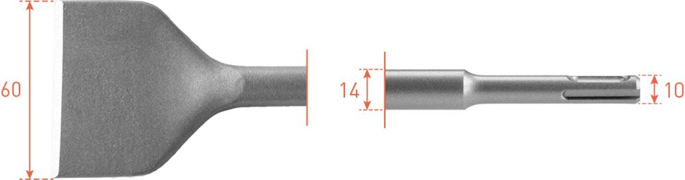 Rotec sds spadebeitel 60x250mm