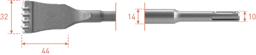Rotec sds voegenbeitel hm 125mm