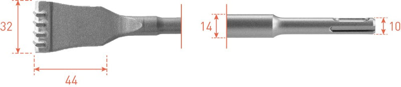 Rotec sds voegenbeitel hm 125mm