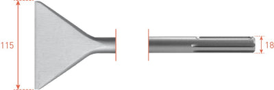 Rotec sds max spadebeitel 115x350mm