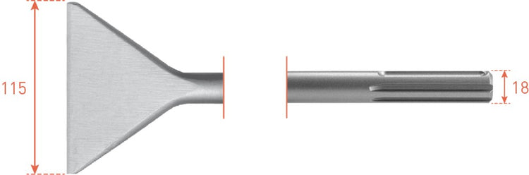 Rotec sds max spadebeitel 115x350mm