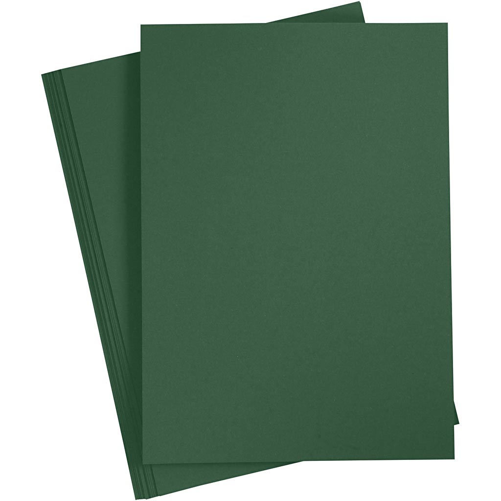Gekleurd karton, a3, vel 297x420 mm, 180 gr, donkergroen, 20 vel 1 doos