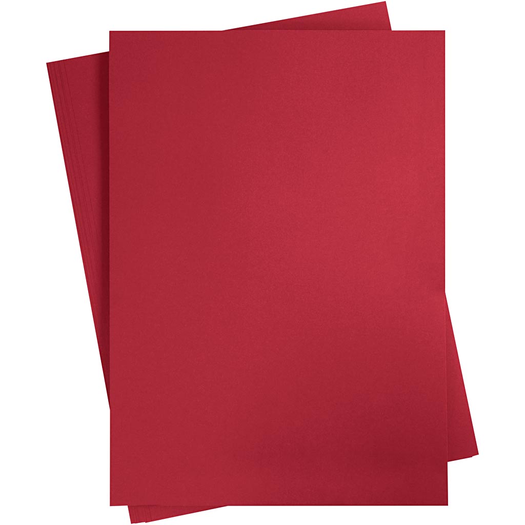 Gekleurd karton, a2, vel 420x594 mm, 180 gr, kerstrood, 10 vel 1 doos