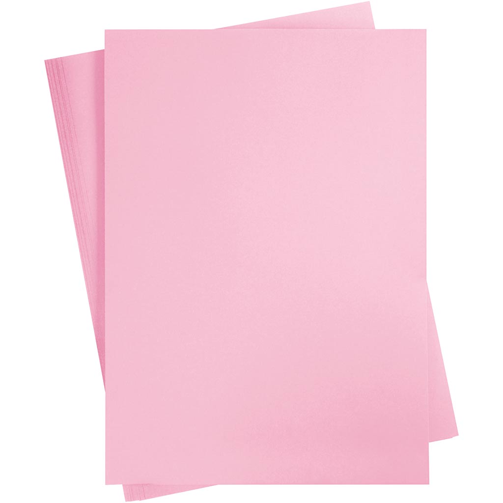 Gekleurd karton, a2, vel 420x594 mm, 180 gr, lichtroze, 10 vel 1 doos