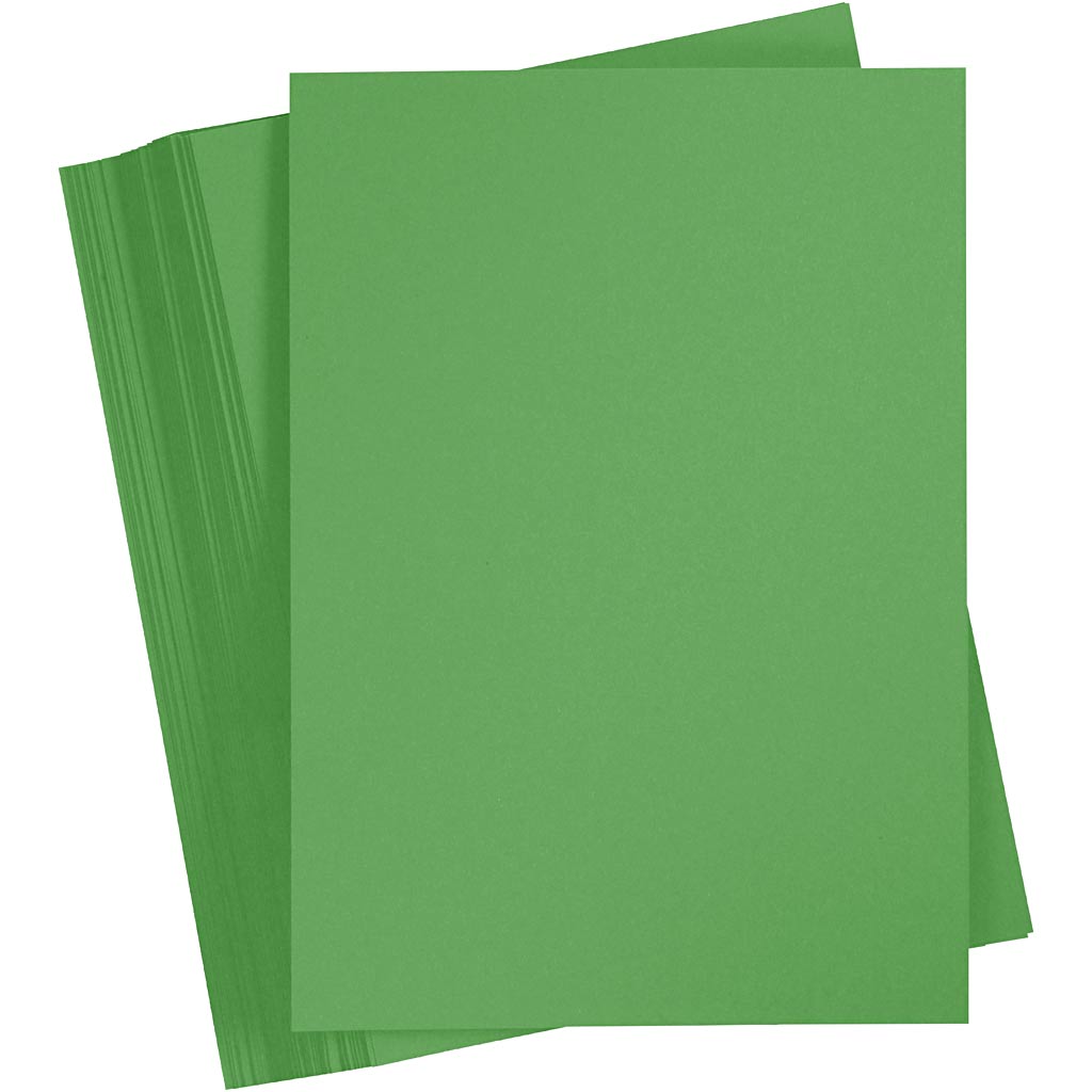 Gekleurd karton, a5, 180 gr, gras groen, 100 vel 1 doos