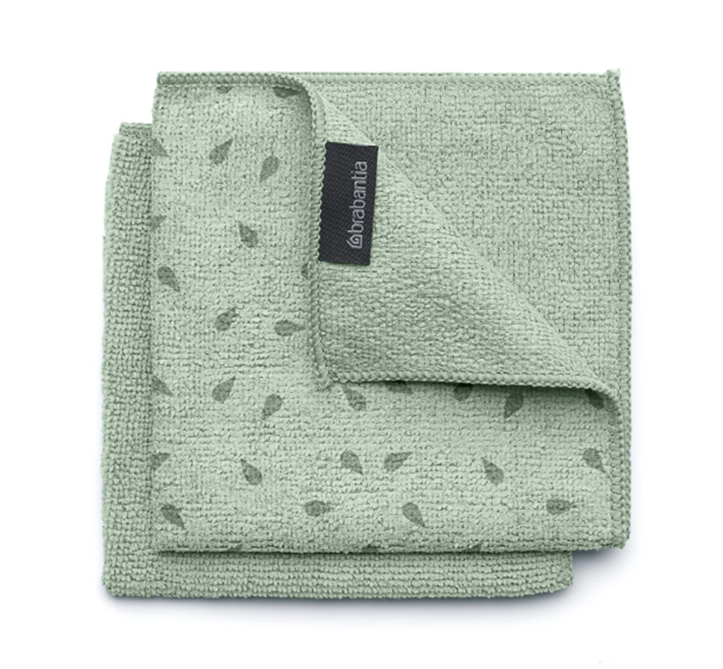 Brabantia sinkside microvezel schoonmaakdoekjes - 30 x 30 cm - set van 2 - jade green