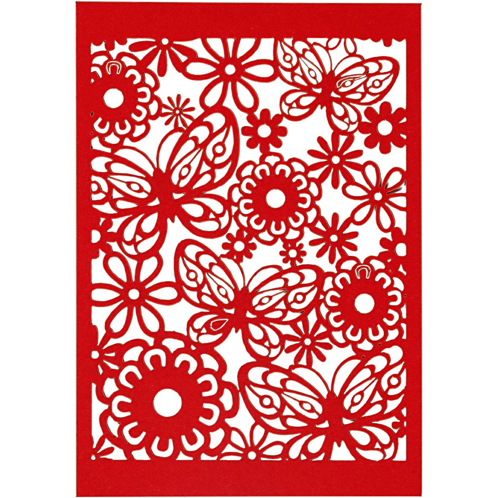 Creativ company patroonkarton, vel 10,5x15 cm, 200 gr, rood, 10 stuk 1 doos